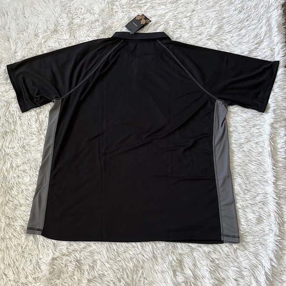 MOHEEN 12129 MENS LIGHTWEIGHT SHORT SLEEVE COOL DRI POLO TOP BLACK/GRAY SIDE 3XL - Picture 9 of 9